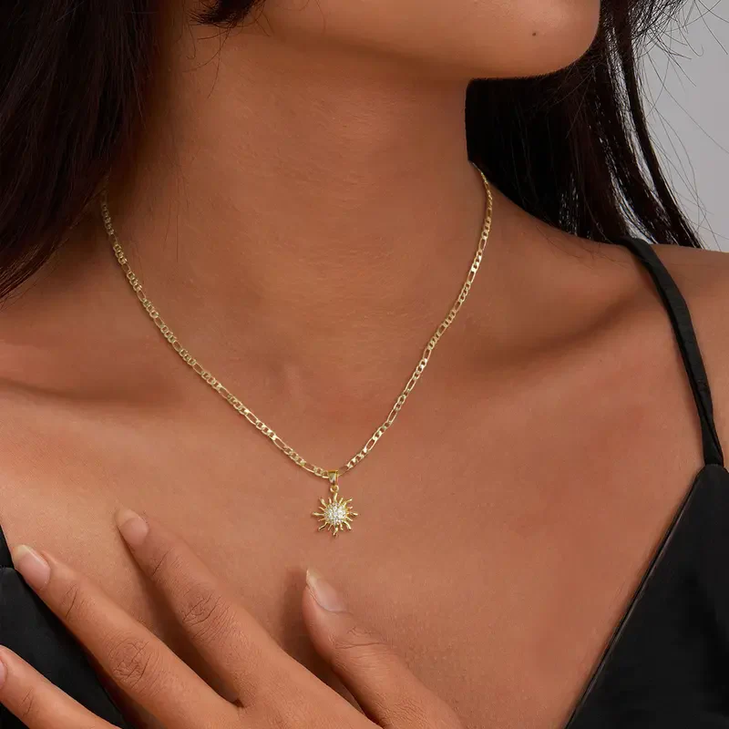Dainty Sun Necklace - Image 4