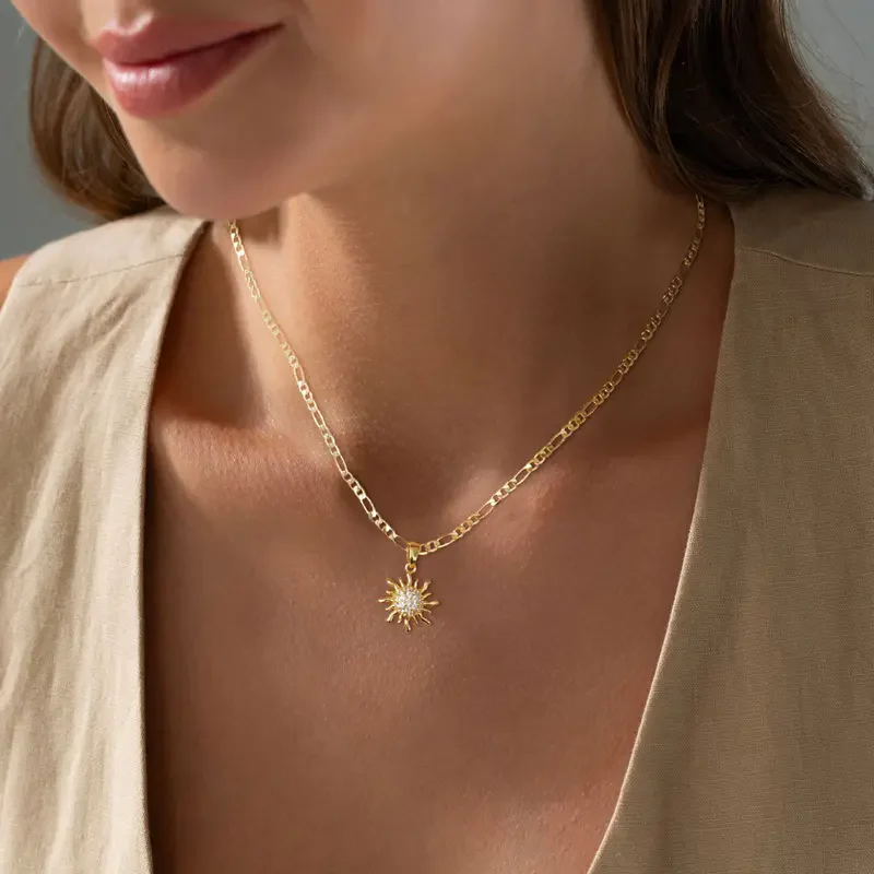 Dainty Sun Necklace - Image 6