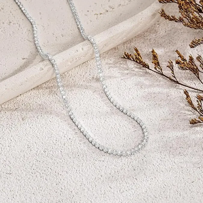 Dainty Tennis Necklace - Image 2