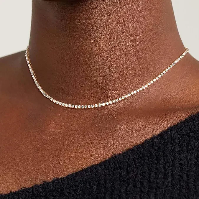 Dainty Tennis Necklace - Image 3