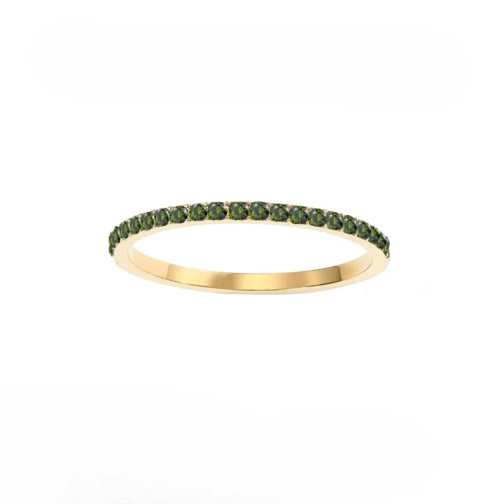 Dainty Thin Birthstone Ring - Image 11