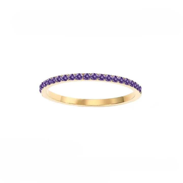 Dainty Thin Birthstone Ring - Image 15