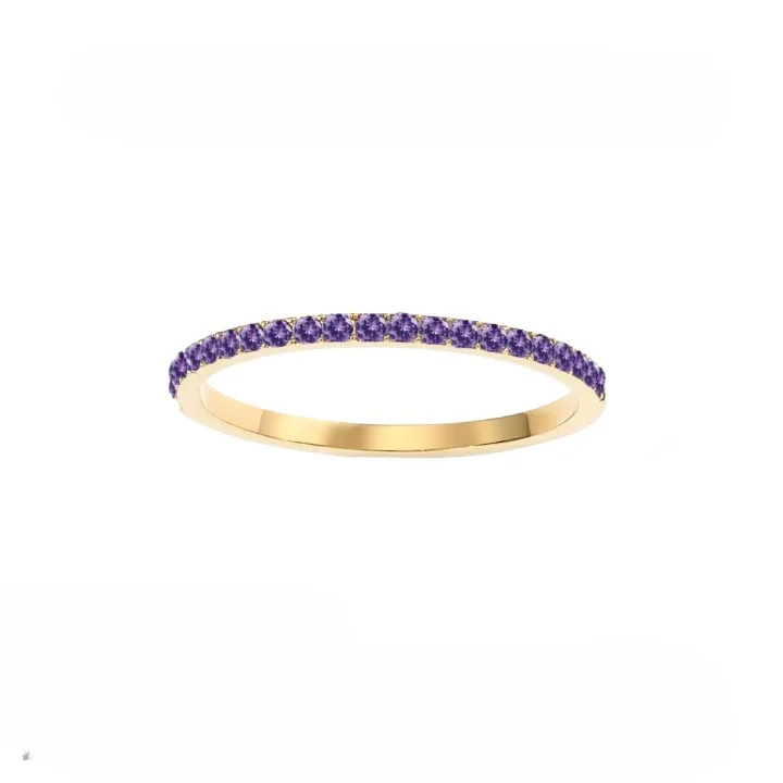 Dainty Thin Birthstone Ring - Image 17