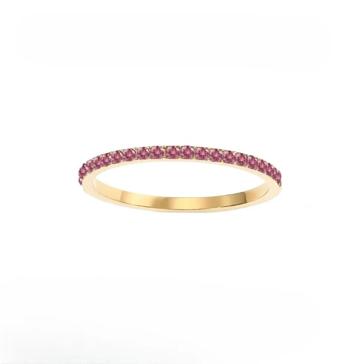Dainty Thin Birthstone Ring - Image 7