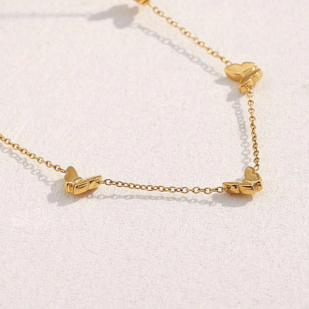 Dainty Thin Butterfly Necklace - Image 4