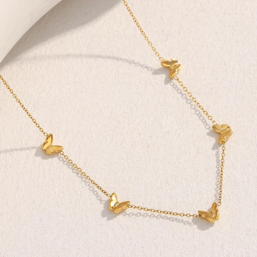 Dainty Thin Butterfly Necklace - Image 5