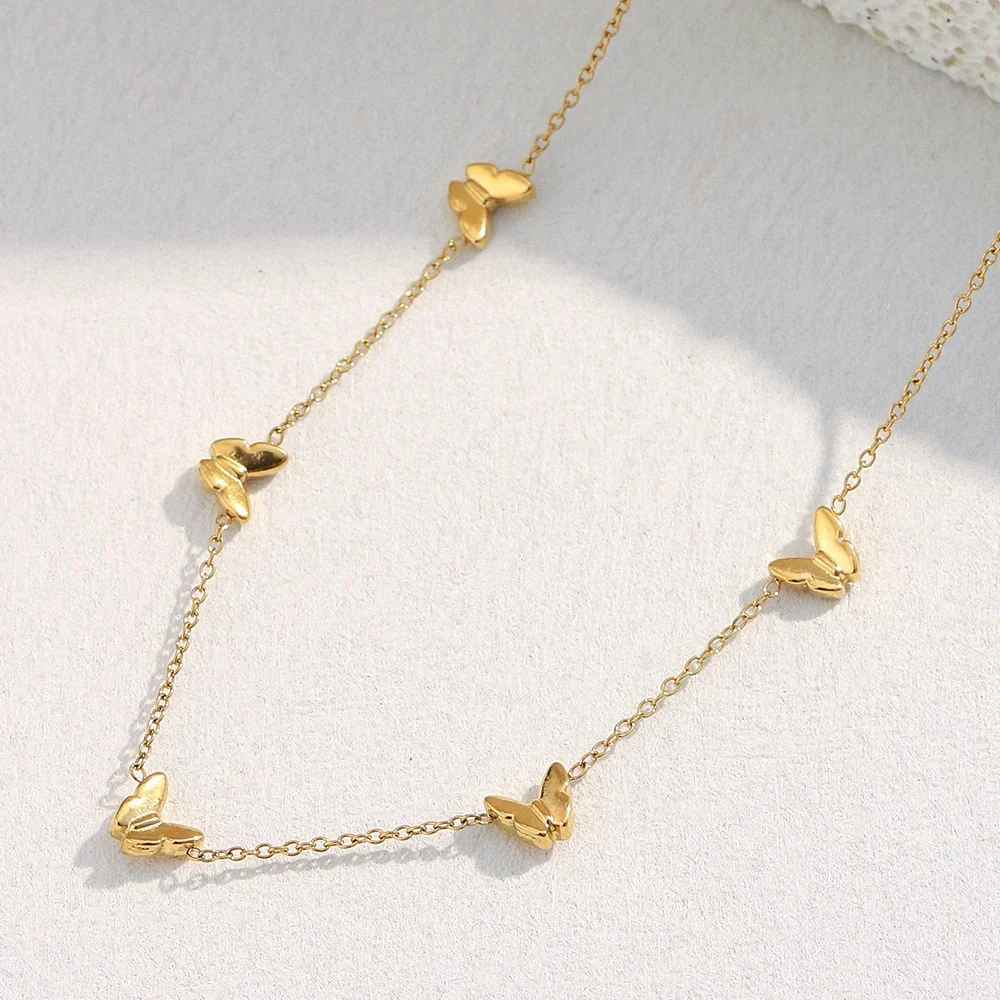 Dainty Thin Butterfly Necklace - Image 6