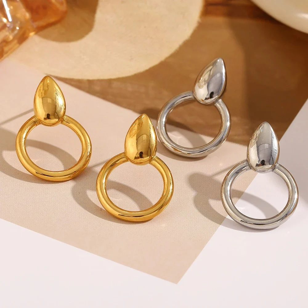 Dainty Water Droplet Stud Earrings - Image 7