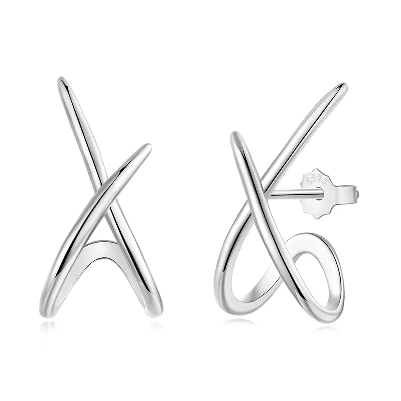 Dainty X Earrings - Image 2