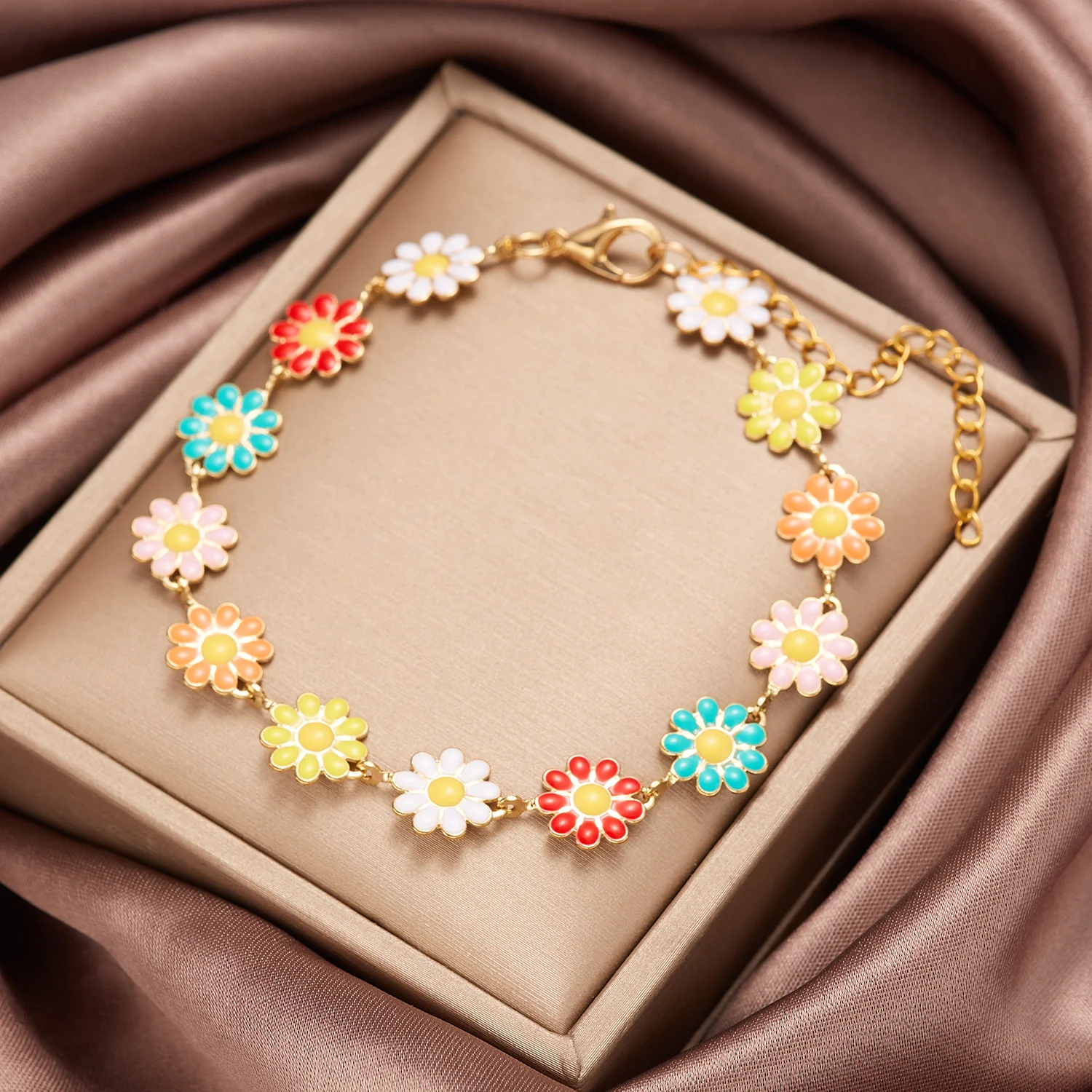 Daisy Chain Enamel Bracelet - Image 14