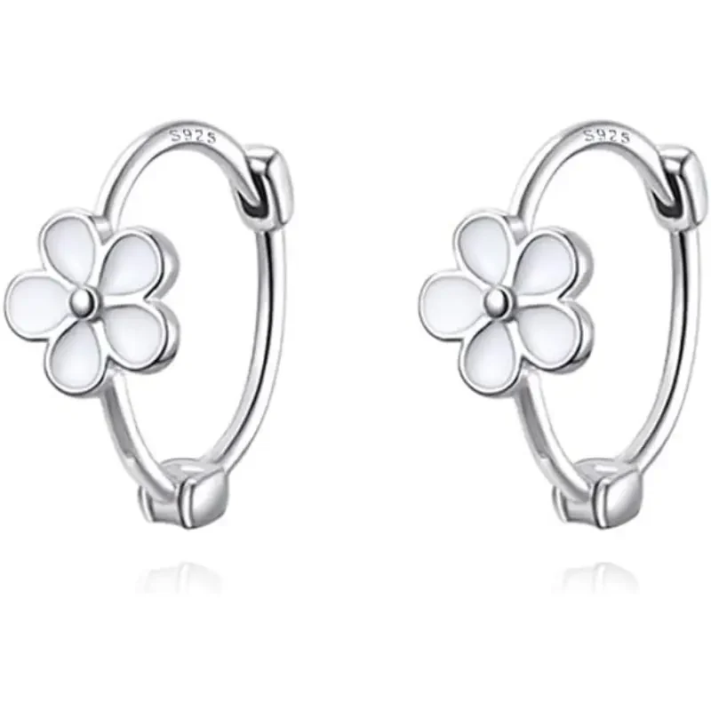 Daisy Flower Hoop Earrings - Image 2