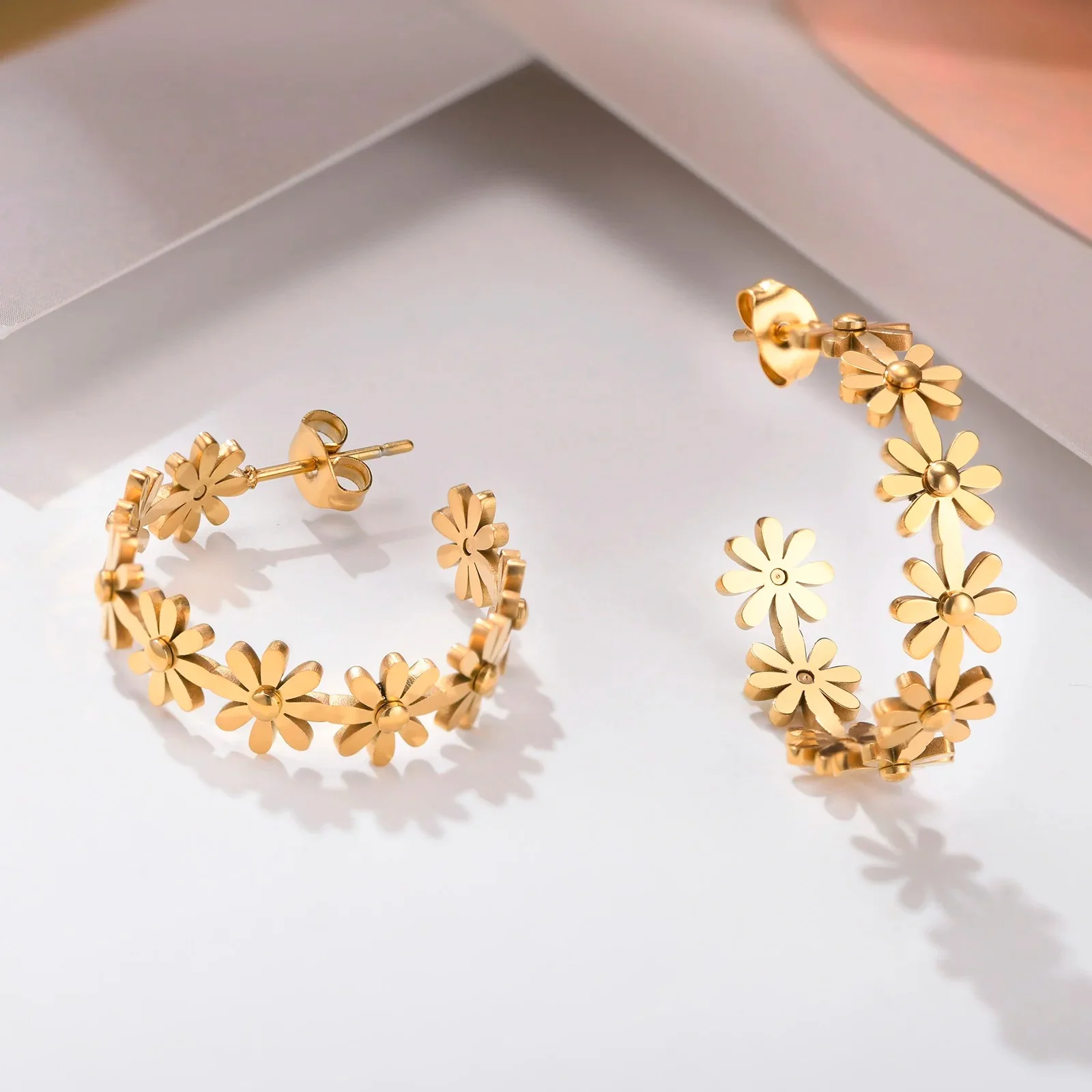 Daisy Hoop Earrings - Image 3