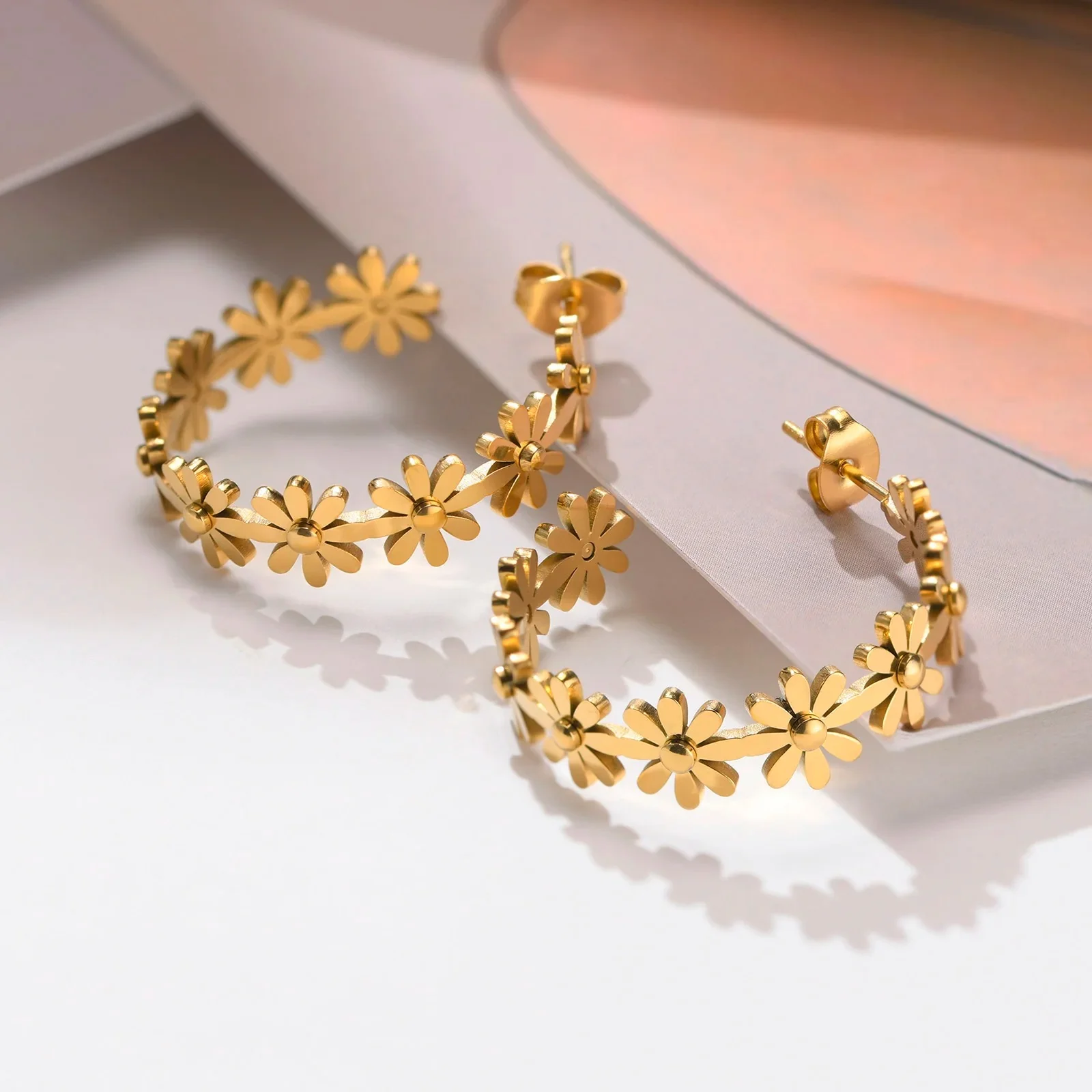 Daisy Hoop Earrings - Image 4