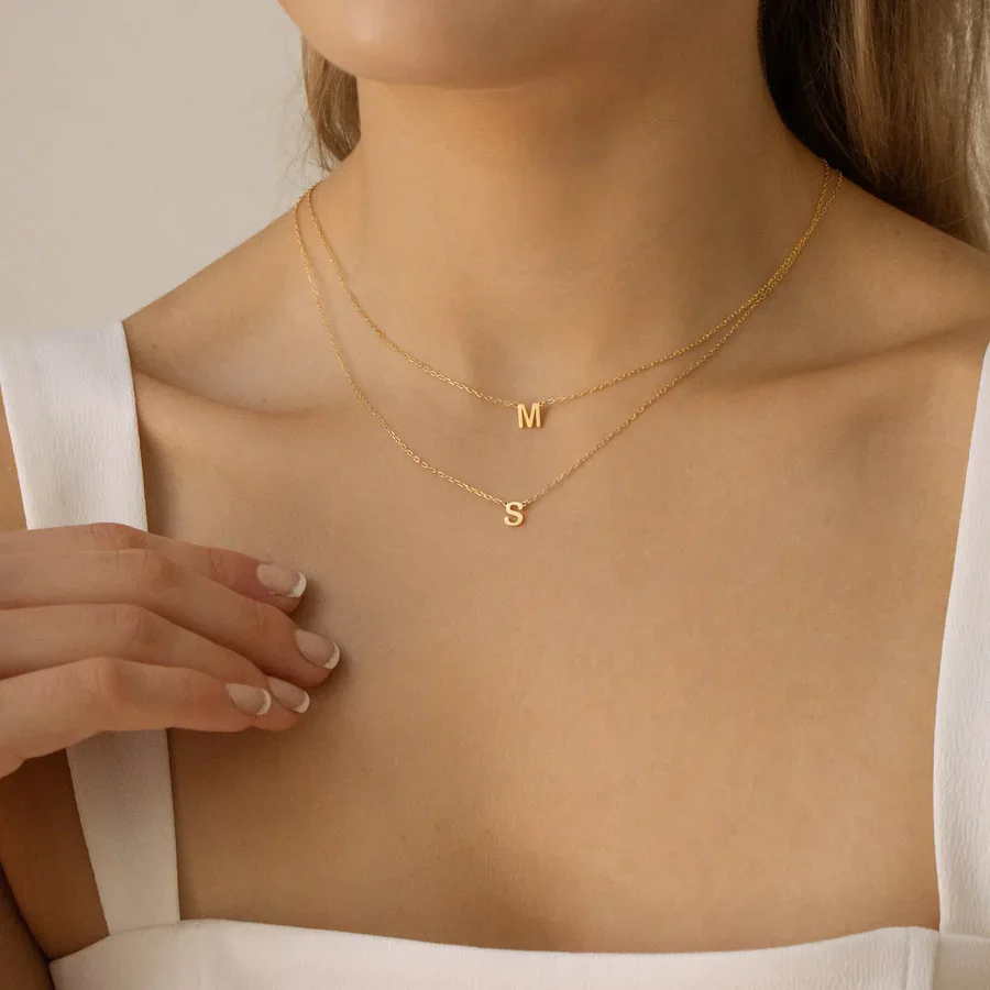 Dainty Initial Necklace - Image 3