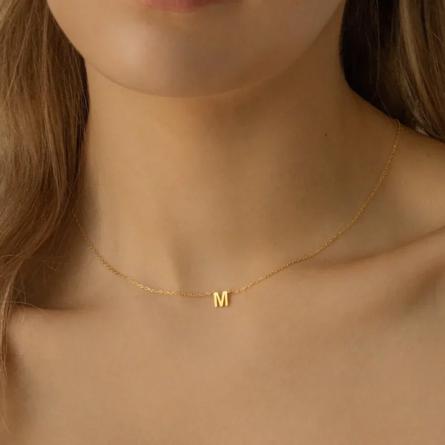 Dainty Initial Necklace - Image 4