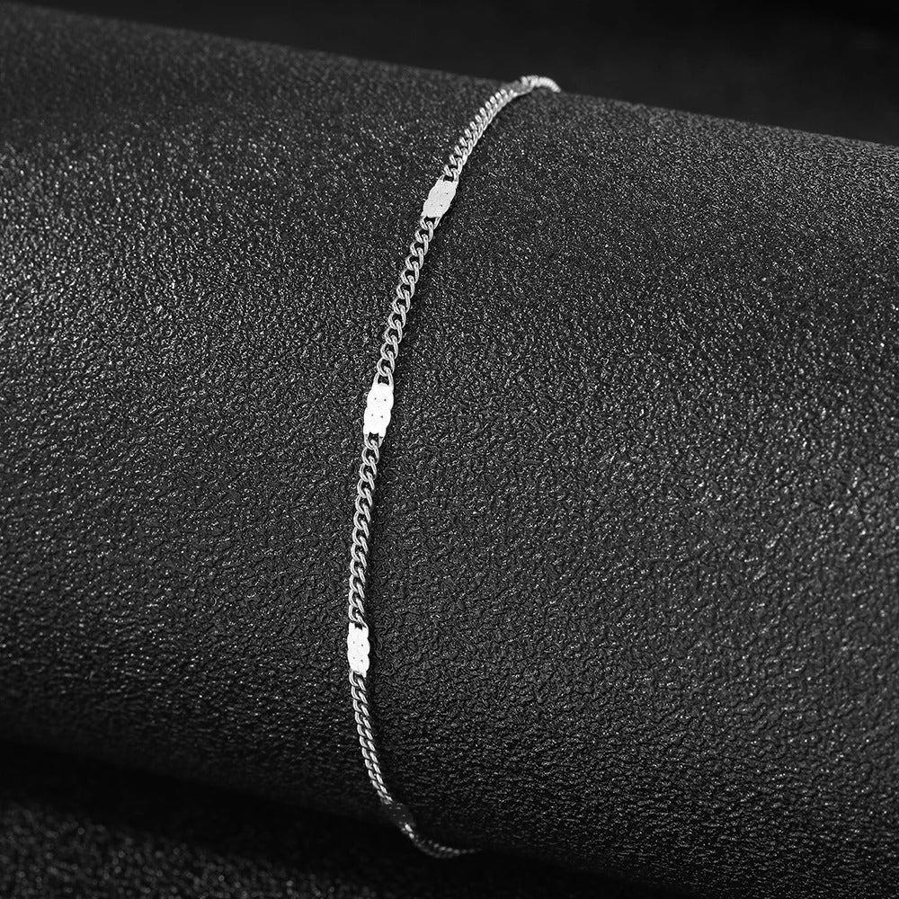 Delicate Minimal Thin Chain Anklet - Image 4