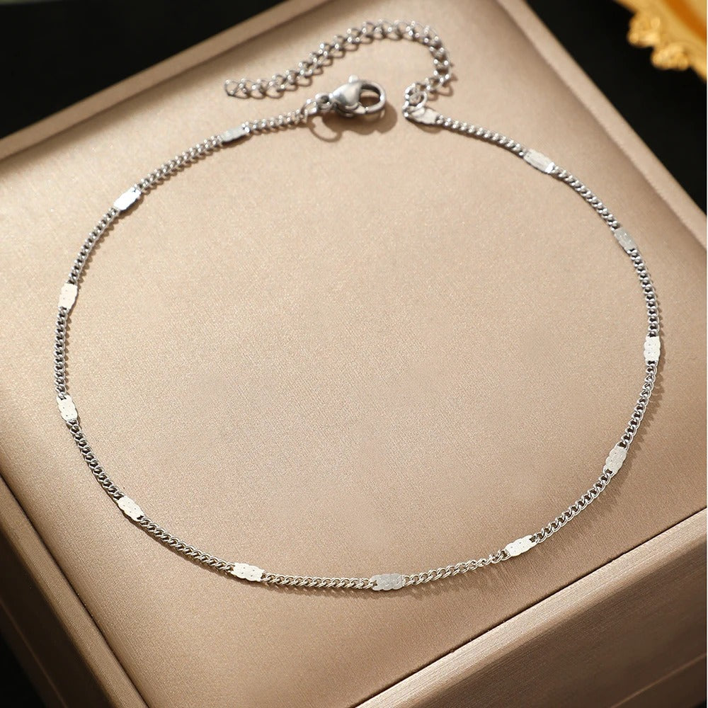 Delicate Minimal Thin Chain Anklet - Image 6