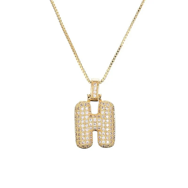 Diamond Bubble Initial Necklace - Image 10