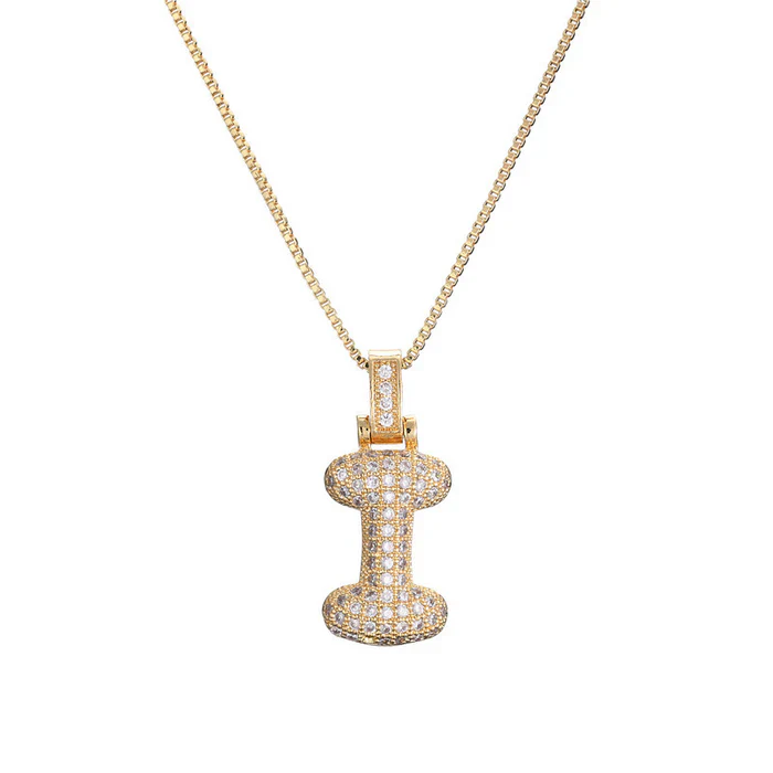 Diamond Bubble Initial Necklace - Image 11