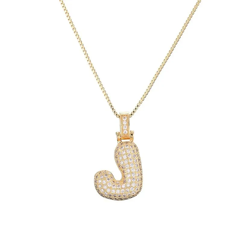 Diamond Bubble Initial Necklace - Image 12