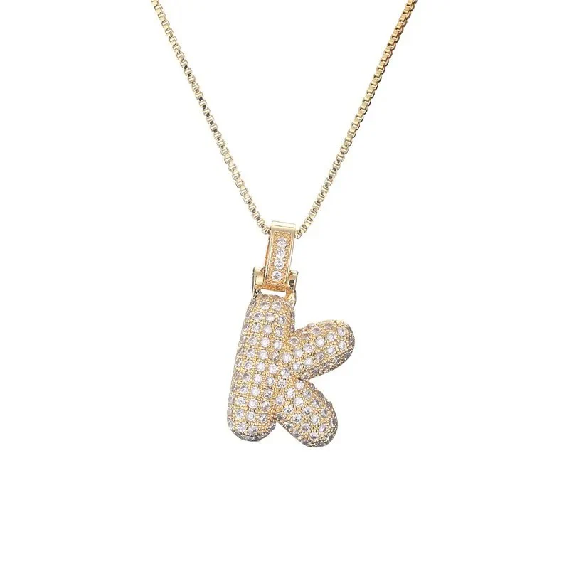 Diamond Bubble Initial Necklace - Image 13