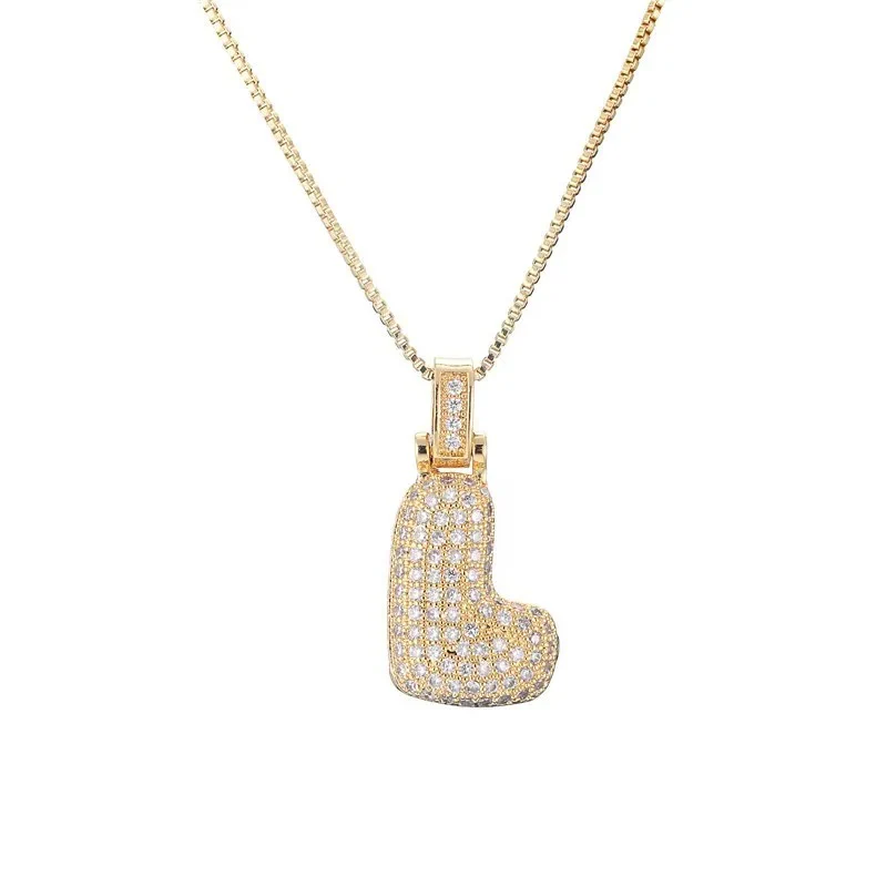 Diamond Bubble Initial Necklace - Image 14