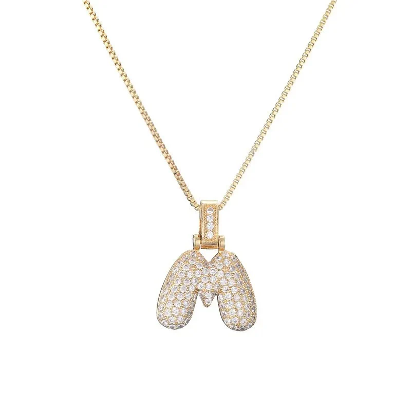 Diamond Bubble Initial Necklace - Image 15