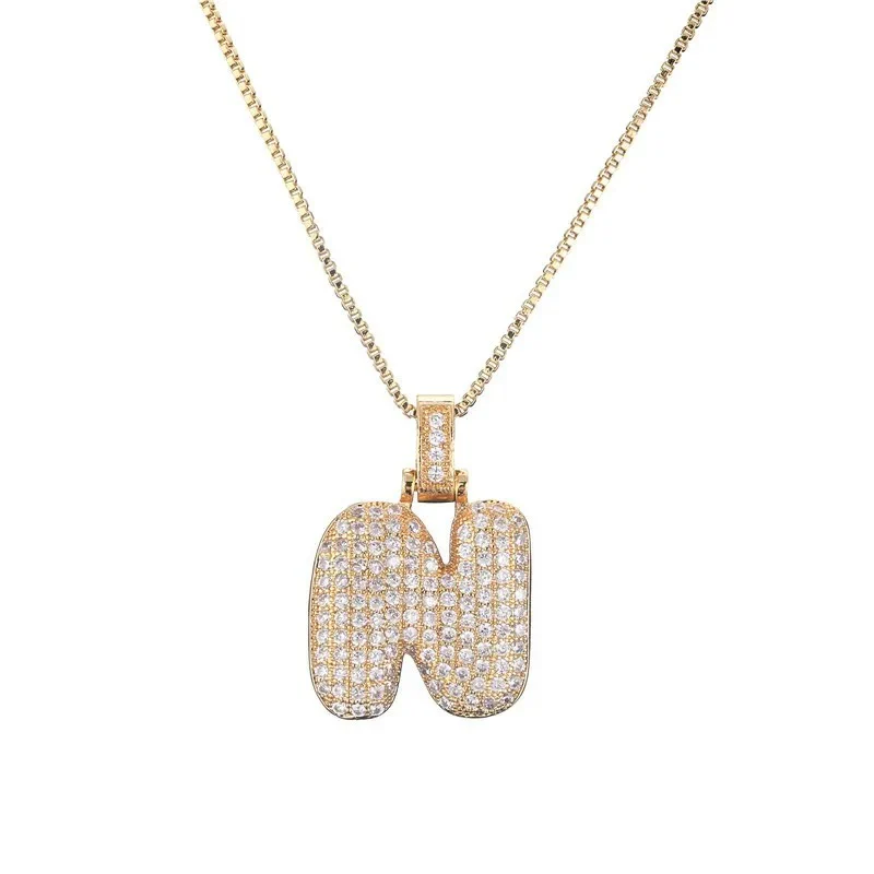 Diamond Bubble Initial Necklace - Image 16