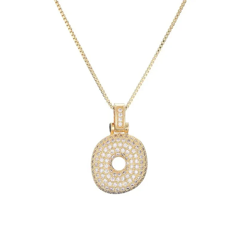 Diamond Bubble Initial Necklace - Image 17