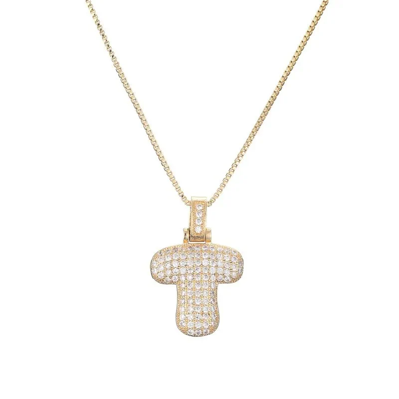 Diamond Bubble Initial Necklace - Image 22