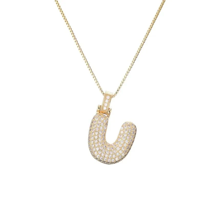 Diamond Bubble Initial Necklace - Image 23