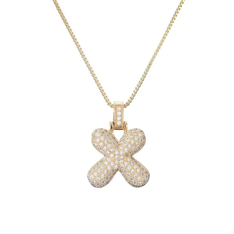 Diamond Bubble Initial Necklace - Image 26