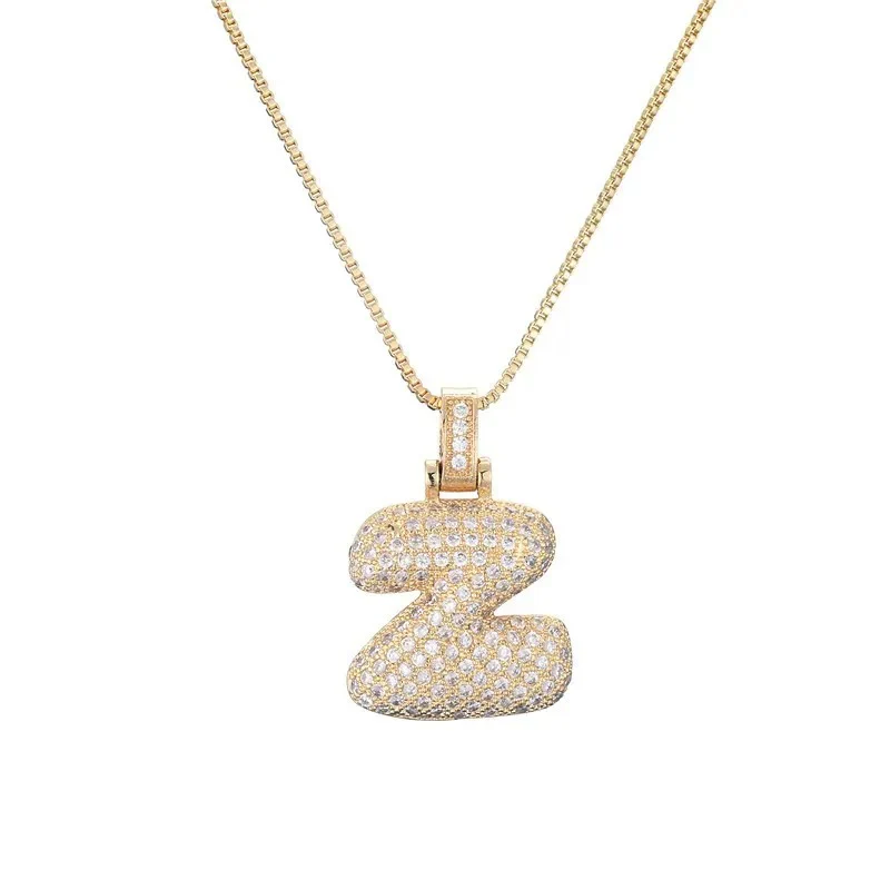 Diamond Bubble Initial Necklace - Image 28