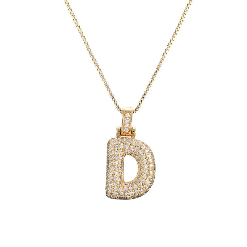 Diamond Bubble Initial Necklace - Image 6