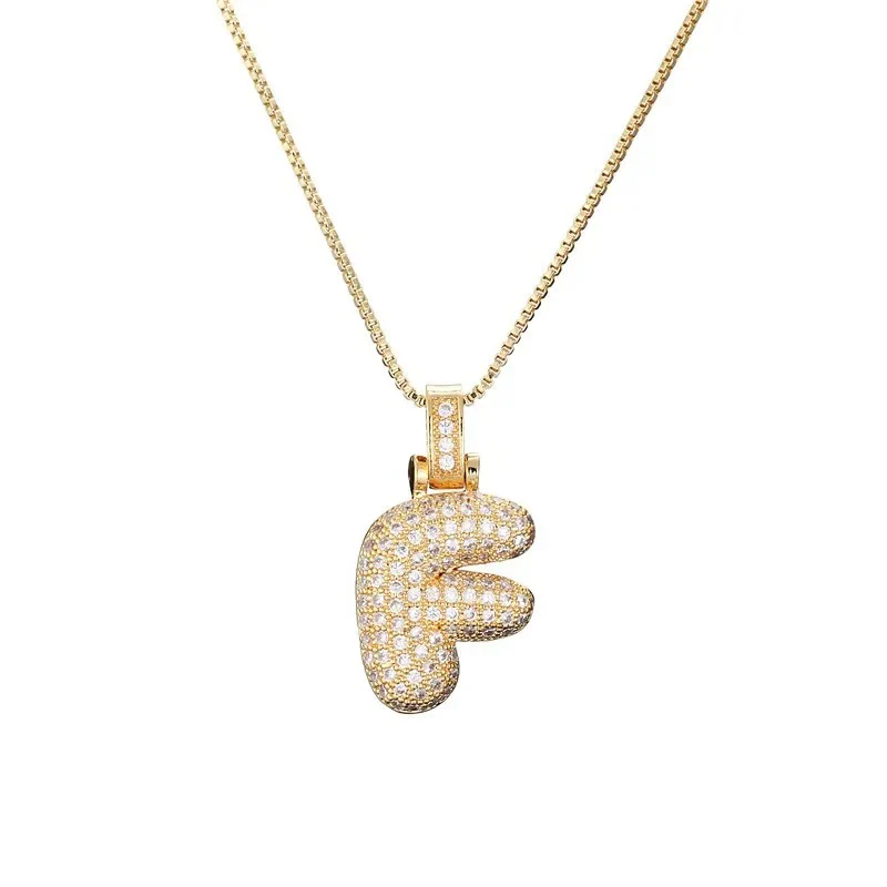 Diamond Bubble Initial Necklace - Image 8