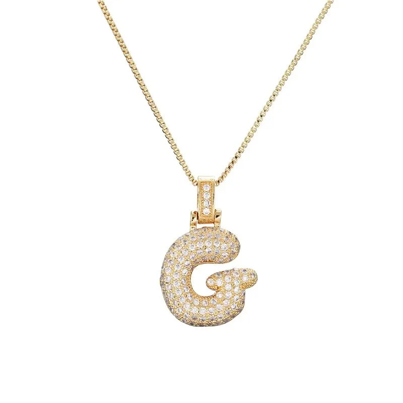 Diamond Bubble Initial Necklace - Image 9