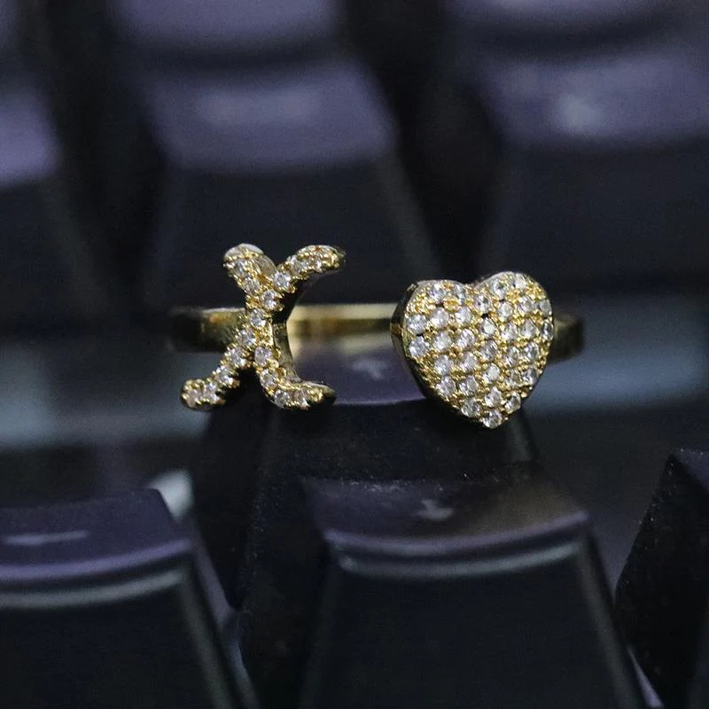 Diamond Initial Ring - Image 4