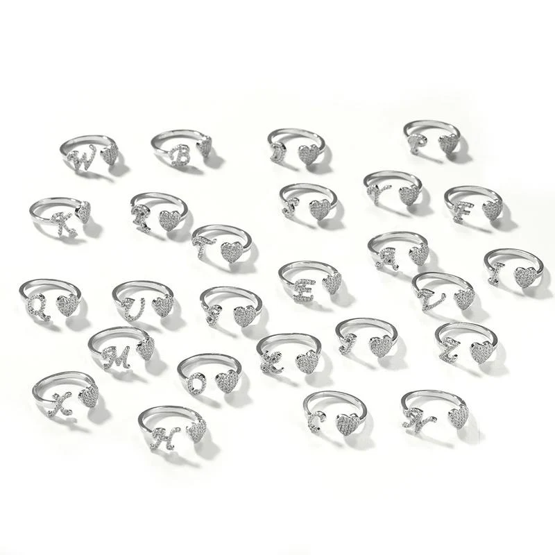 Diamond Initial Ring - Image 6
