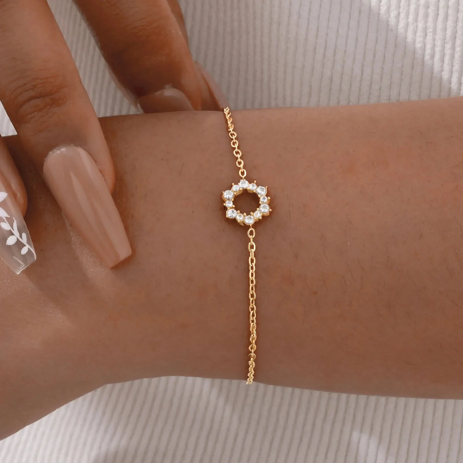 Diamond Sunflower Bracelet - Image 2