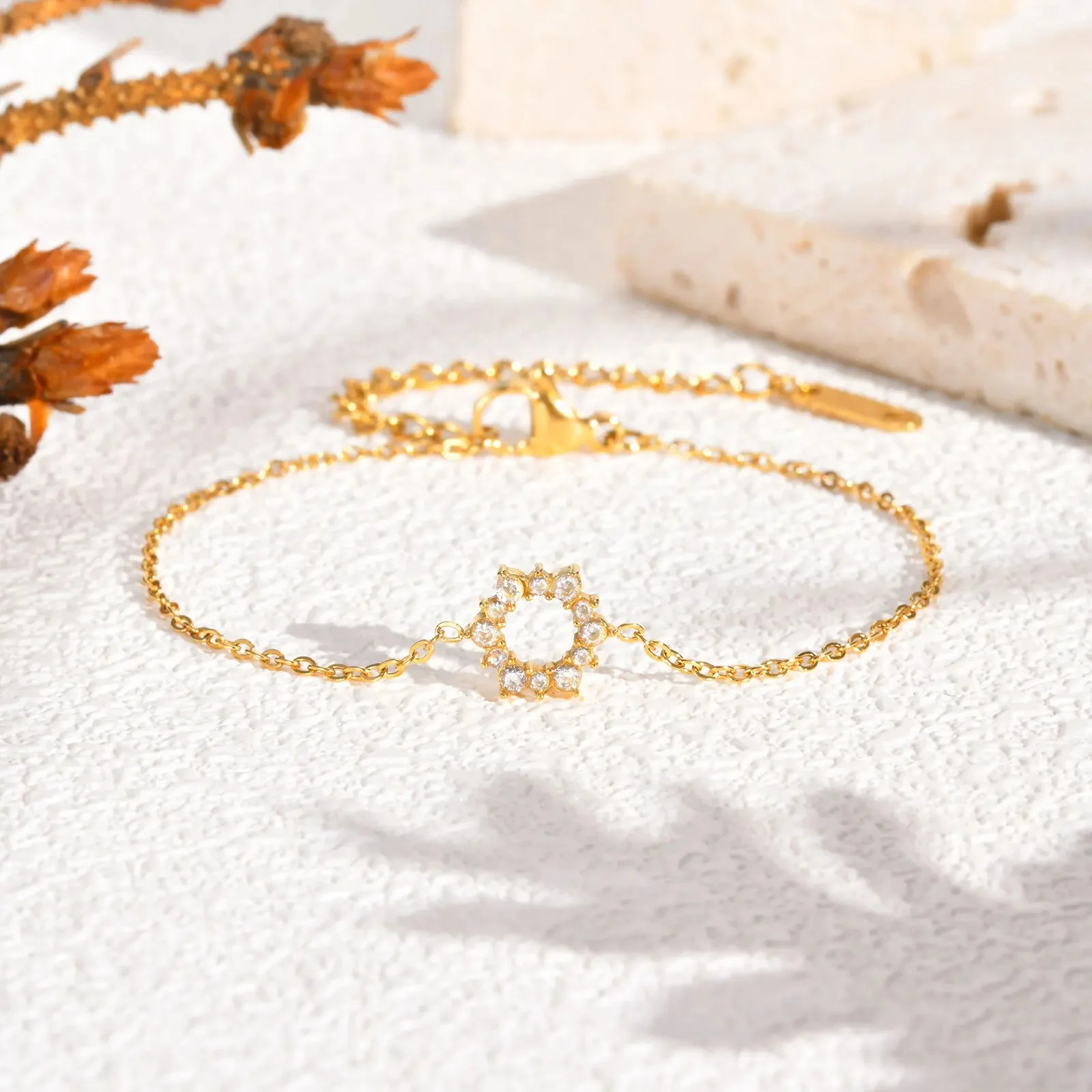 Diamond Sunflower Bracelet - Image 3
