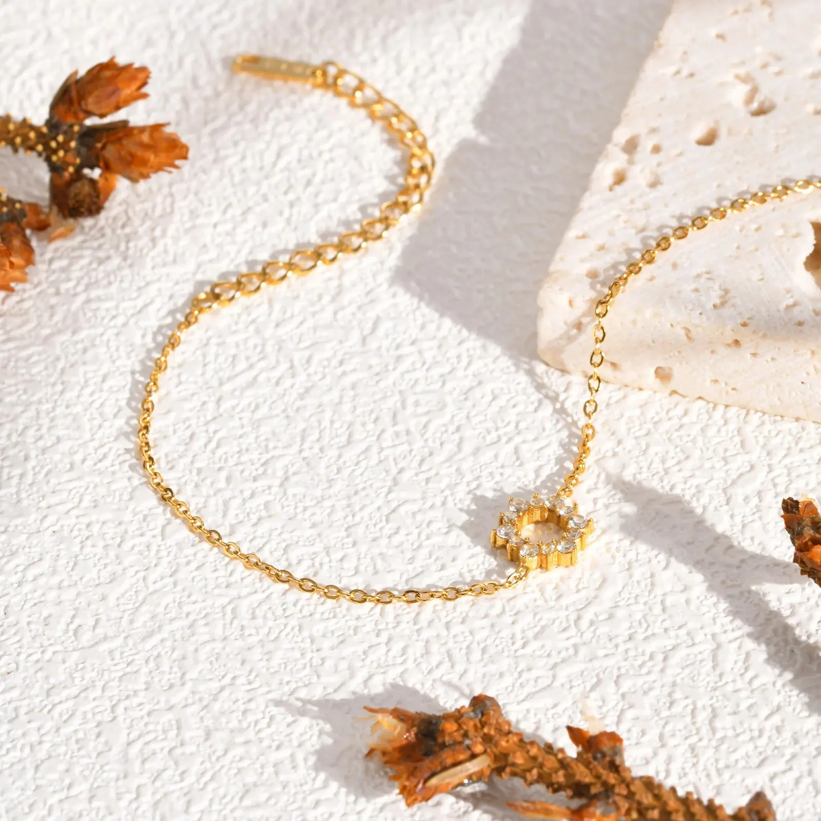 Diamond Sunflower Bracelet - Image 4