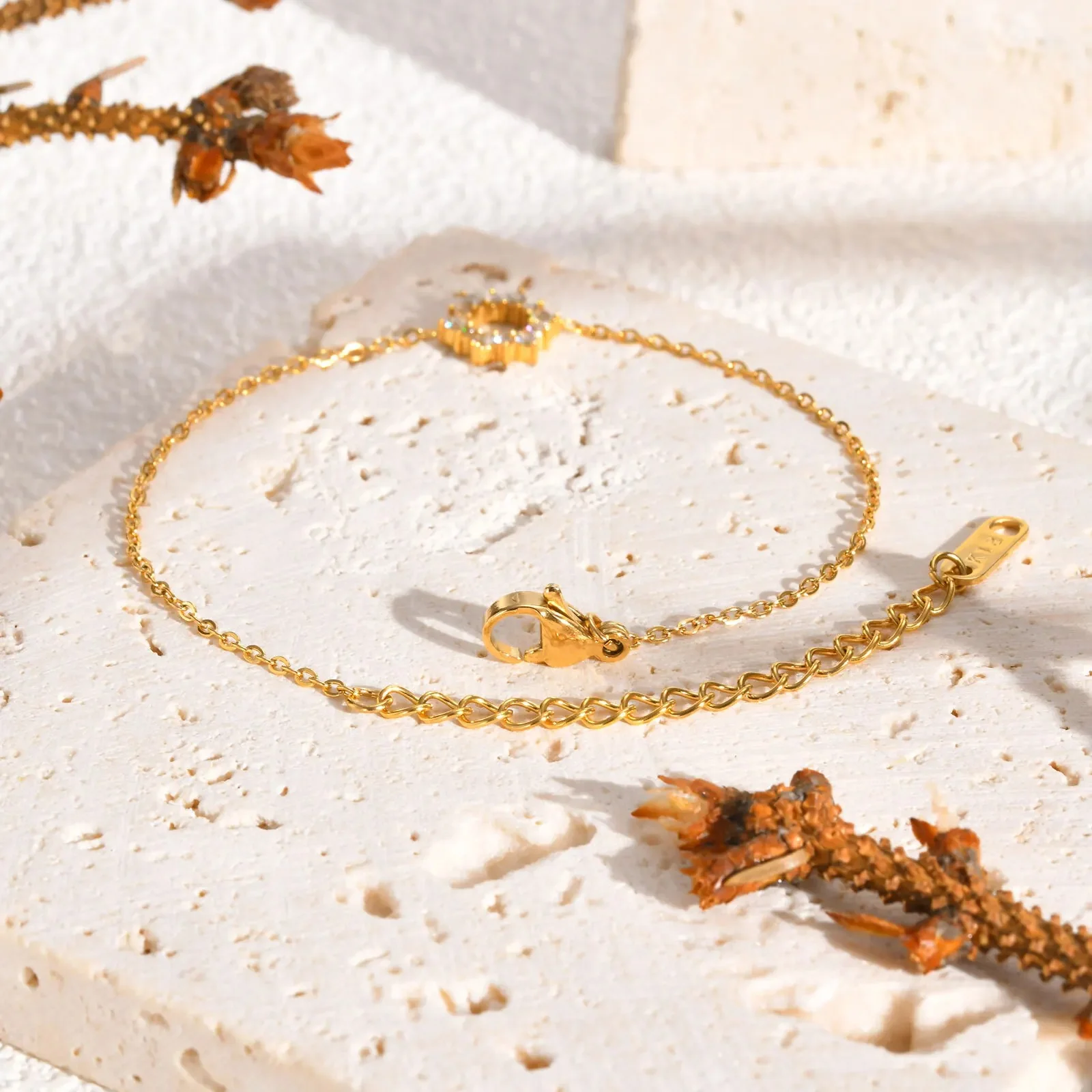 Diamond Sunflower Bracelet - Image 5