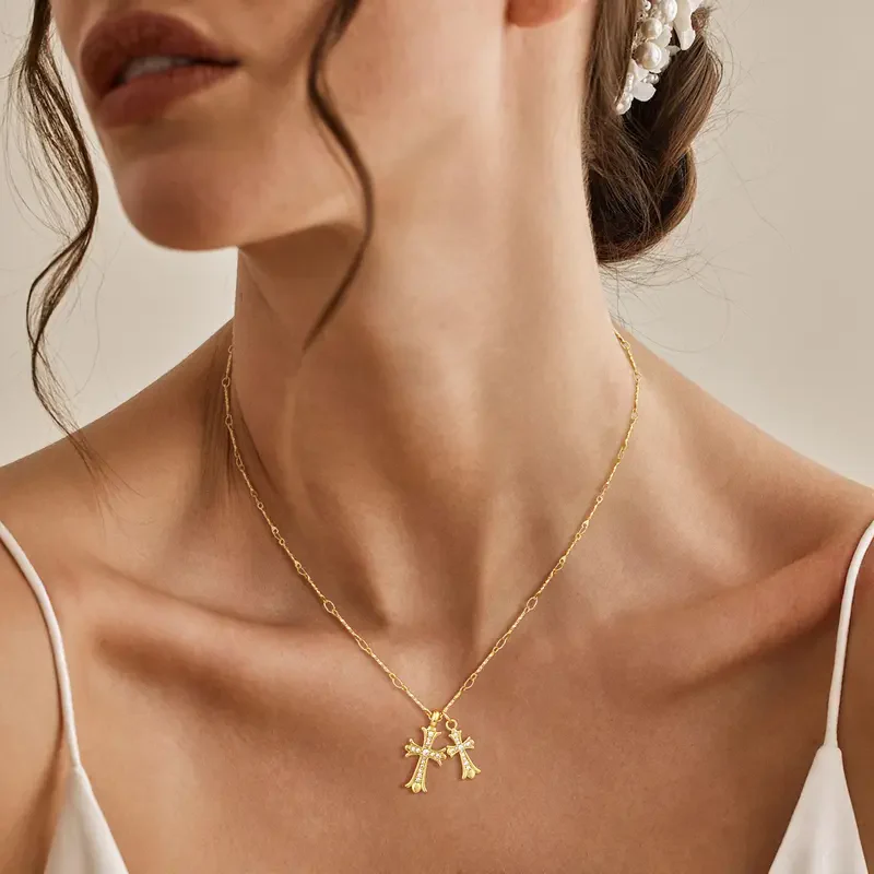 Double Cross Necklace - Image 5