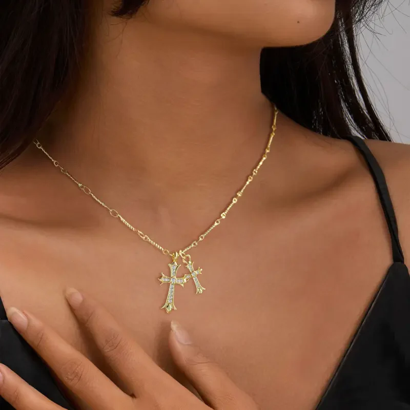 Double Cross Necklace - Image 6