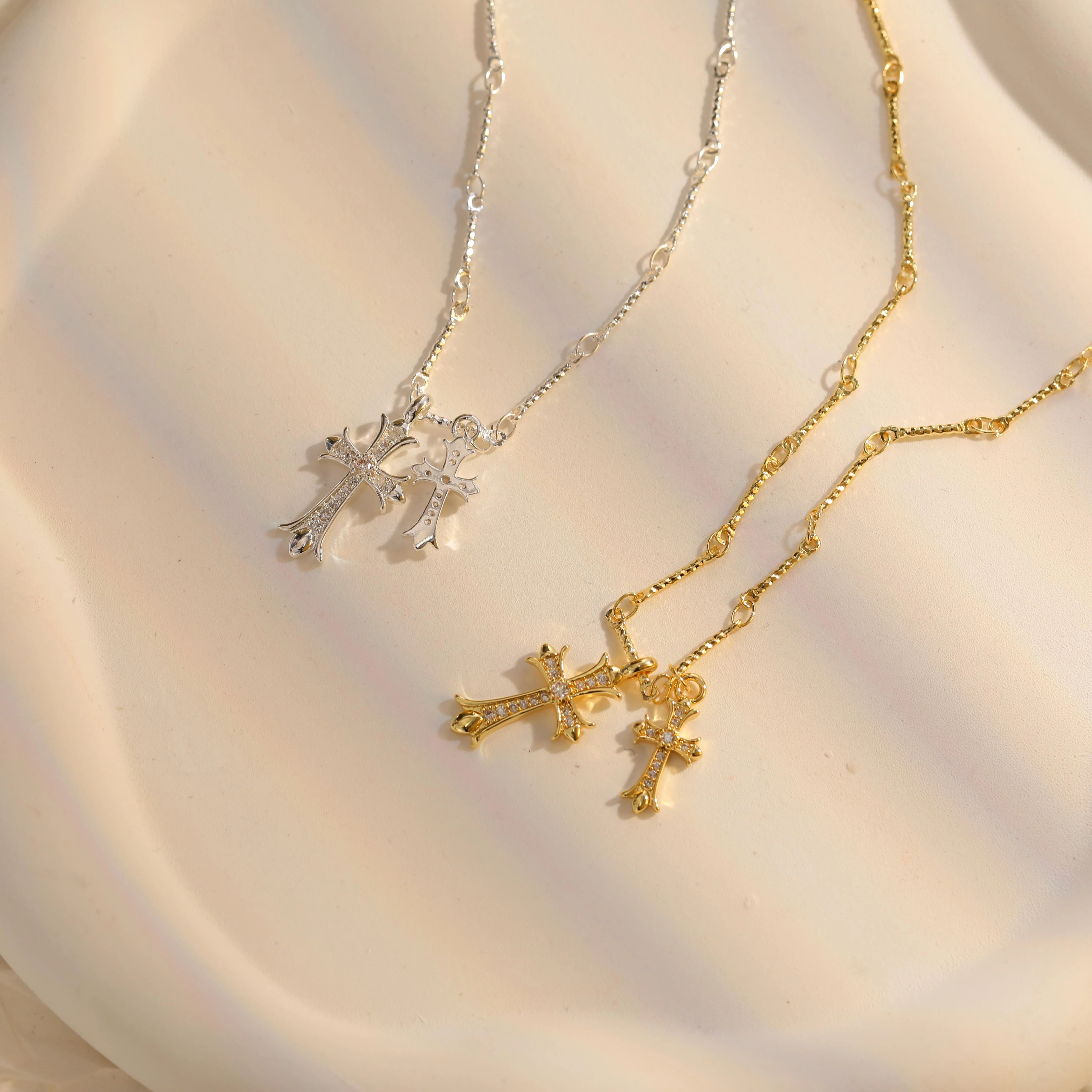 Double Cross Necklace - Image 8