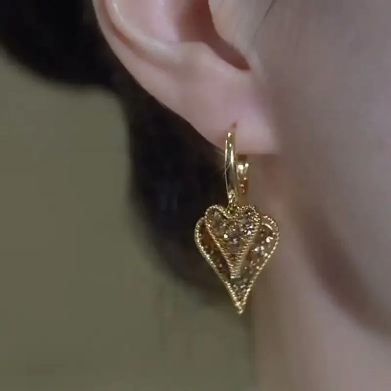 Double Heart Earrings - Image 4
