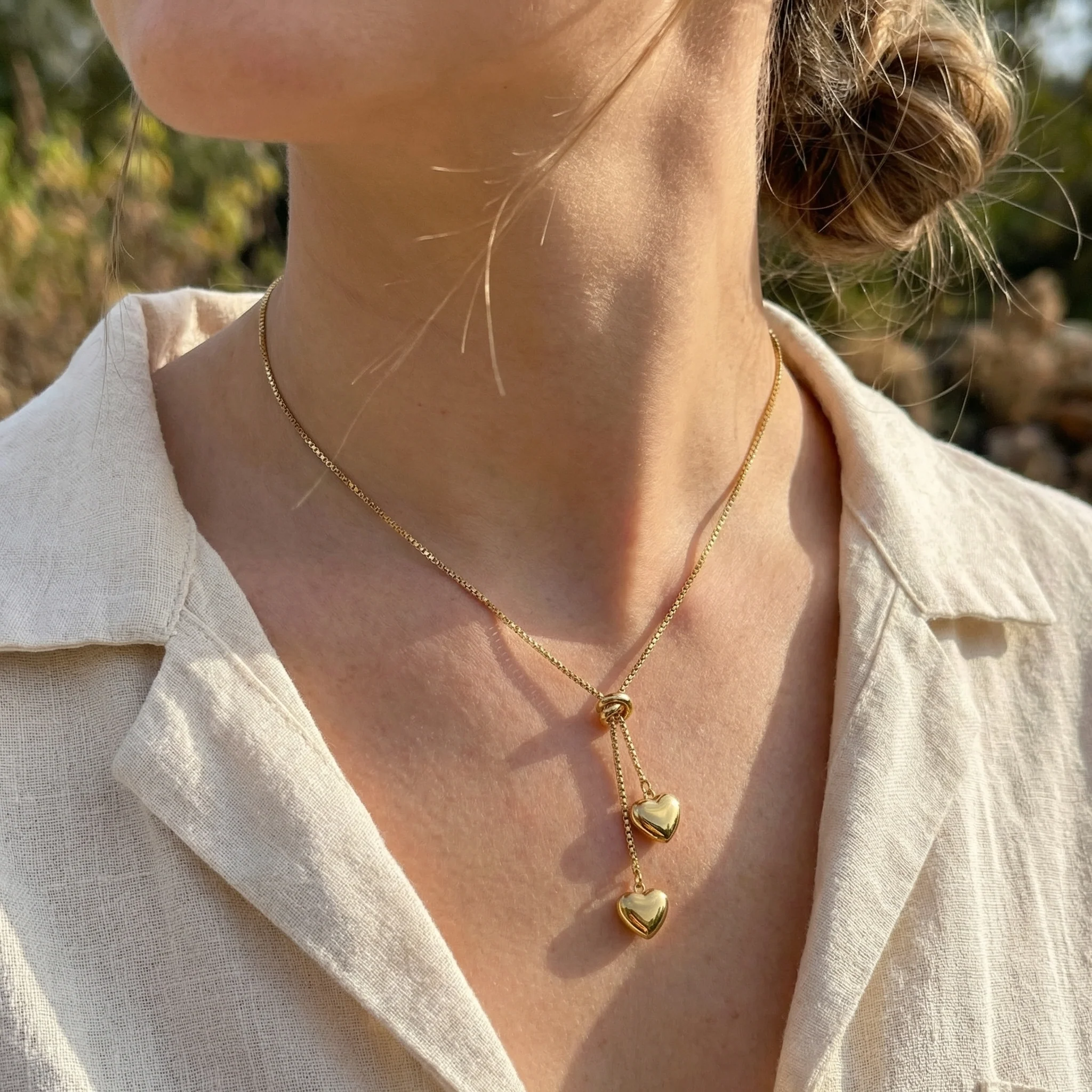 Double Heart Necklace - Image 5