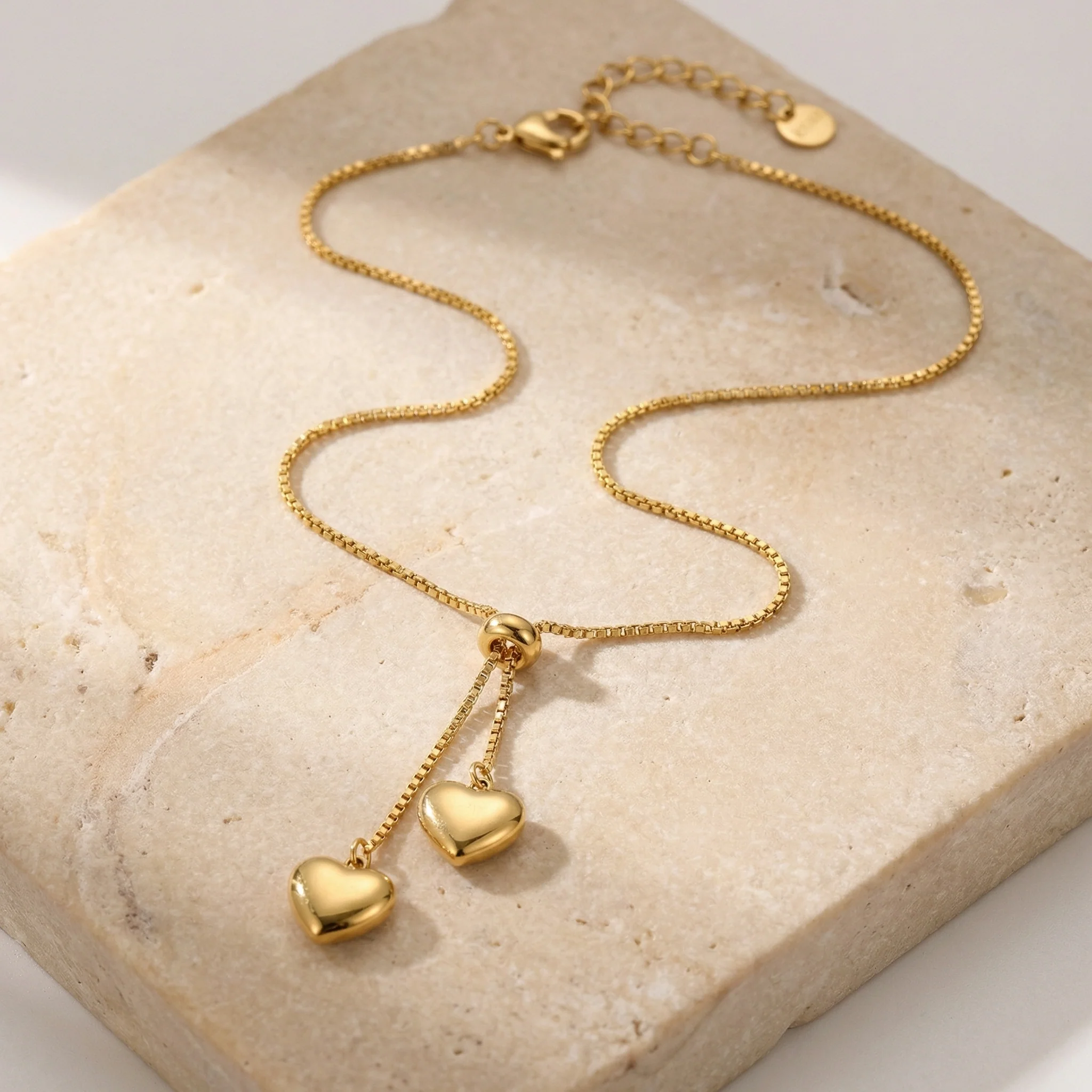 Double Heart Necklace - Image 6