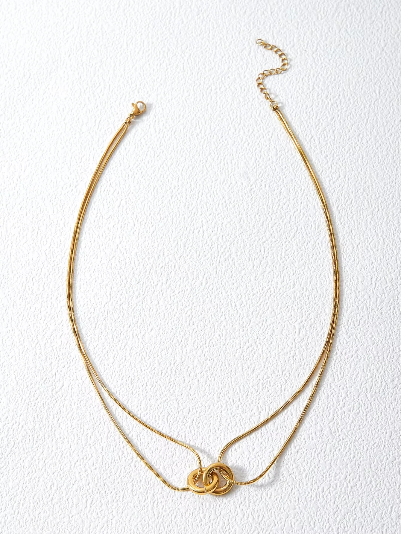 Double Layer Knot Chain Necklace - Image 2