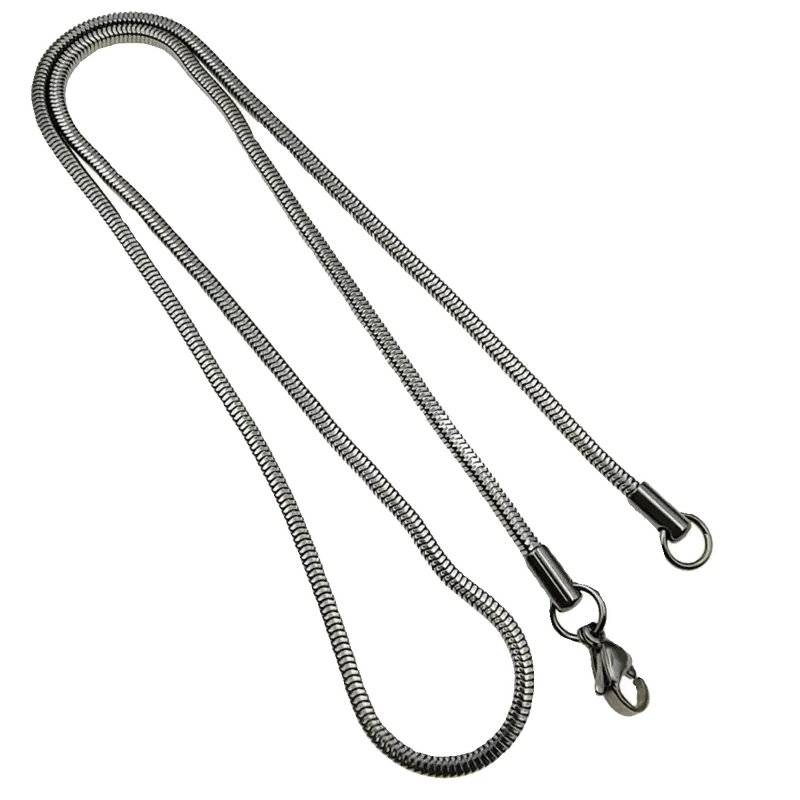 Elegant Silver Snake Necklace - Image 3